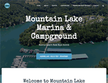 Tablet Screenshot of mountainlakemarina.com